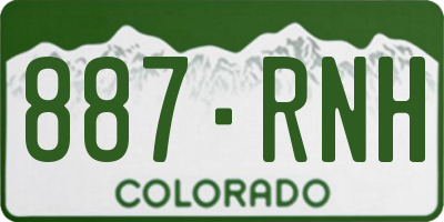 CO license plate 887RNH