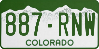 CO license plate 887RNW