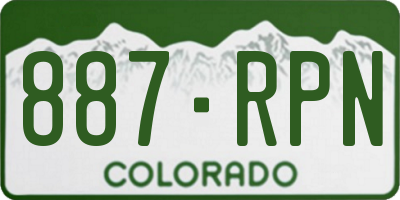 CO license plate 887RPN