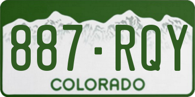 CO license plate 887RQY