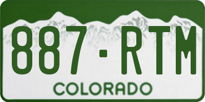 CO license plate 887RTM