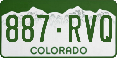 CO license plate 887RVQ