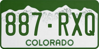 CO license plate 887RXQ