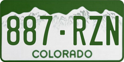 CO license plate 887RZN