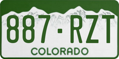 CO license plate 887RZT