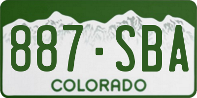 CO license plate 887SBA