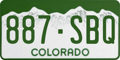CO license plate 887SBQ