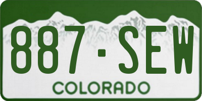 CO license plate 887SEW