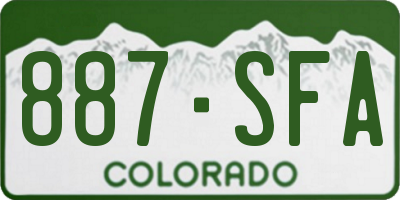 CO license plate 887SFA