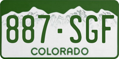 CO license plate 887SGF