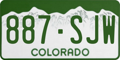 CO license plate 887SJW