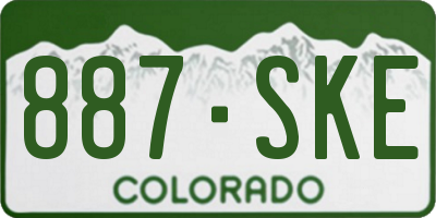 CO license plate 887SKE