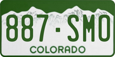 CO license plate 887SMO