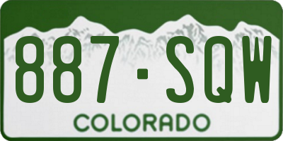 CO license plate 887SQW