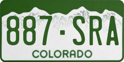 CO license plate 887SRA