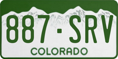 CO license plate 887SRV