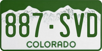 CO license plate 887SVD