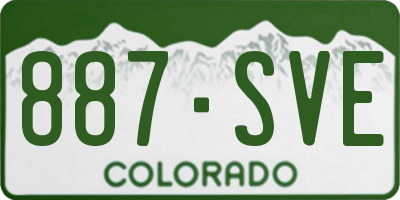 CO license plate 887SVE