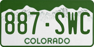 CO license plate 887SWC