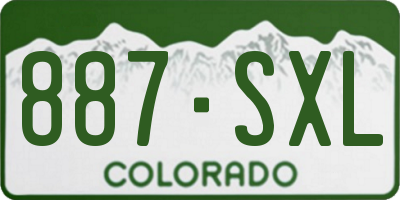 CO license plate 887SXL
