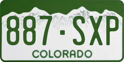 CO license plate 887SXP