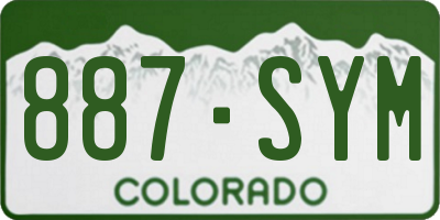 CO license plate 887SYM
