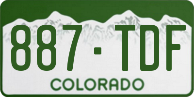 CO license plate 887TDF