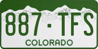 CO license plate 887TFS