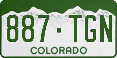 CO license plate 887TGN