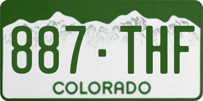 CO license plate 887THF