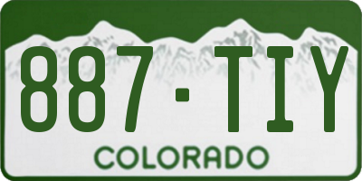 CO license plate 887TIY