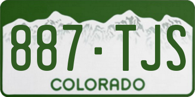 CO license plate 887TJS