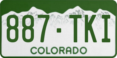 CO license plate 887TKI