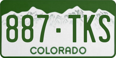 CO license plate 887TKS
