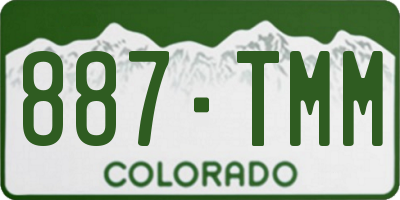 CO license plate 887TMM