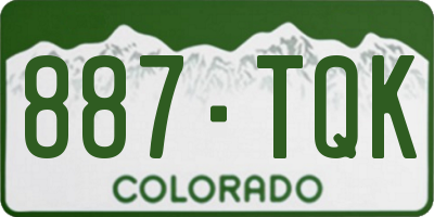 CO license plate 887TQK