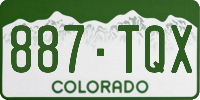 CO license plate 887TQX