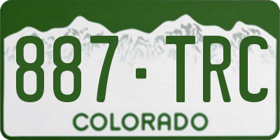 CO license plate 887TRC