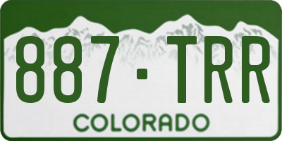 CO license plate 887TRR