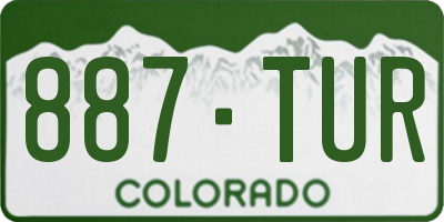 CO license plate 887TUR