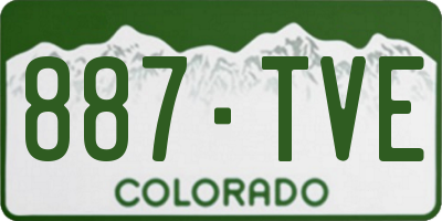 CO license plate 887TVE