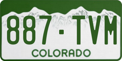 CO license plate 887TVM