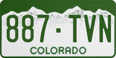CO license plate 887TVN
