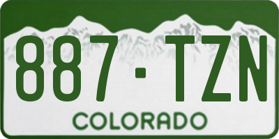 CO license plate 887TZN