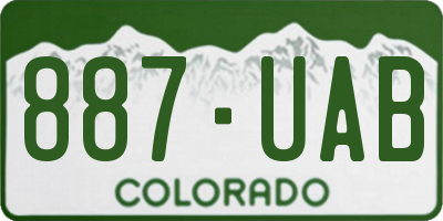 CO license plate 887UAB