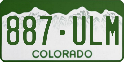 CO license plate 887ULM