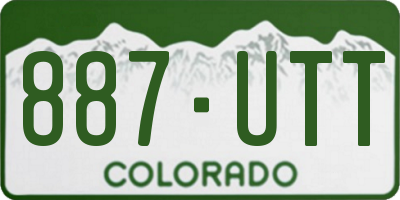 CO license plate 887UTT