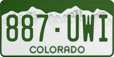 CO license plate 887UWI