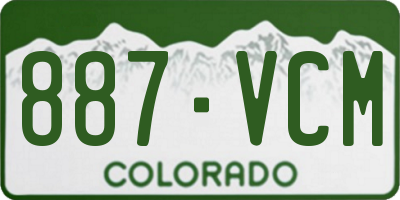 CO license plate 887VCM