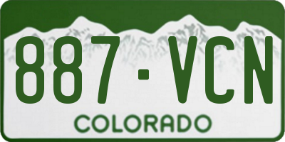 CO license plate 887VCN